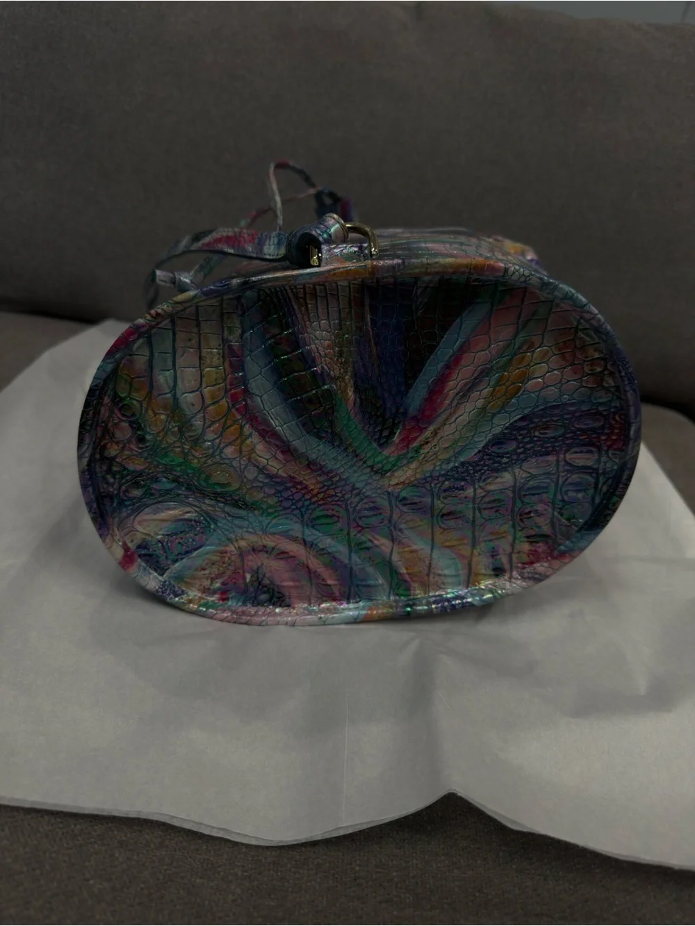 Brahmin Iridescent Multicolor Backpack with Matching Wallet
